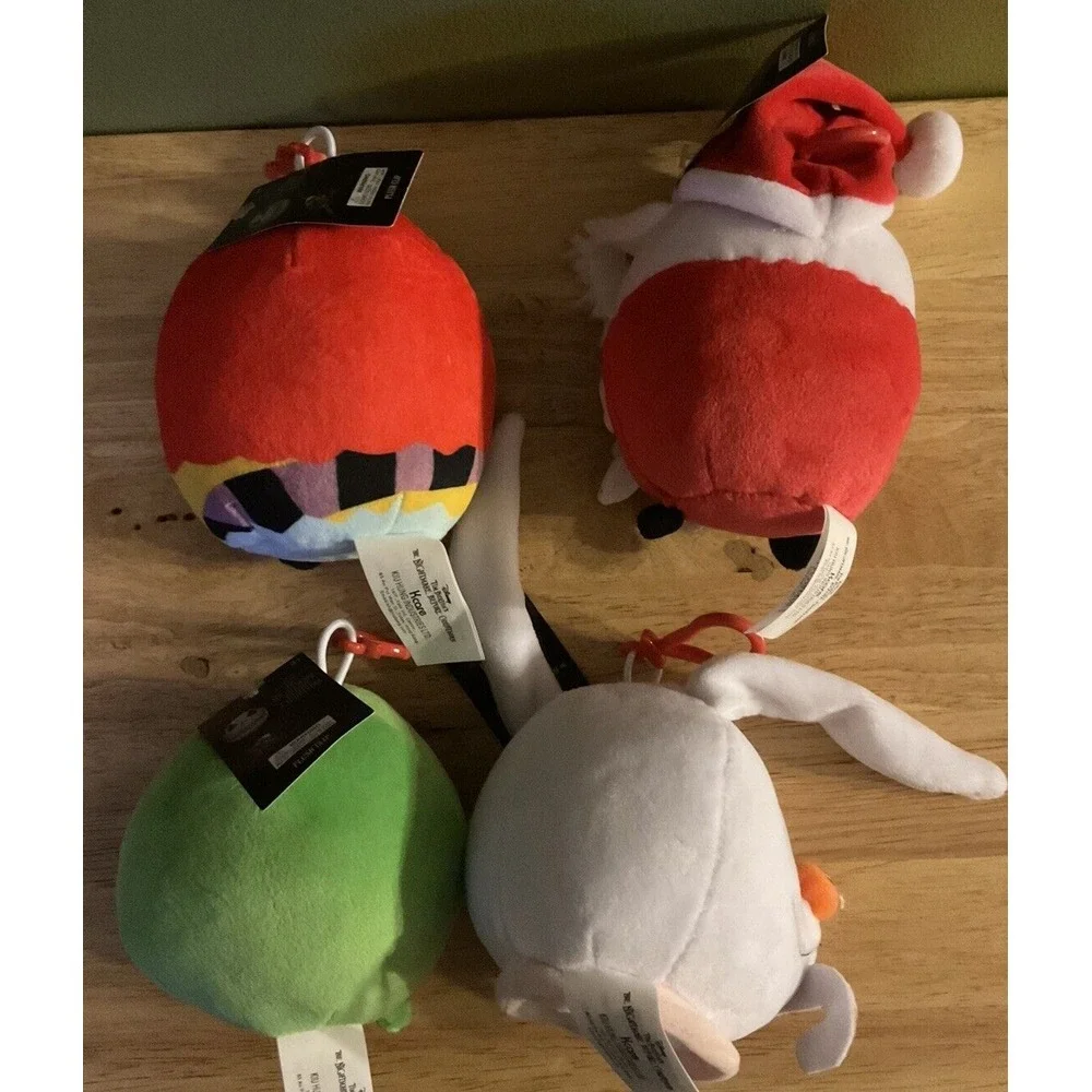 Disney Tim Burton's NBC Holiday Plush‎ Clips, Set Of 4, Jack, Sally, Zero